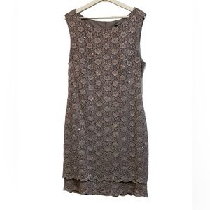 Lace Cocktail dress with sequins Greyish Mauve/pink Size 16